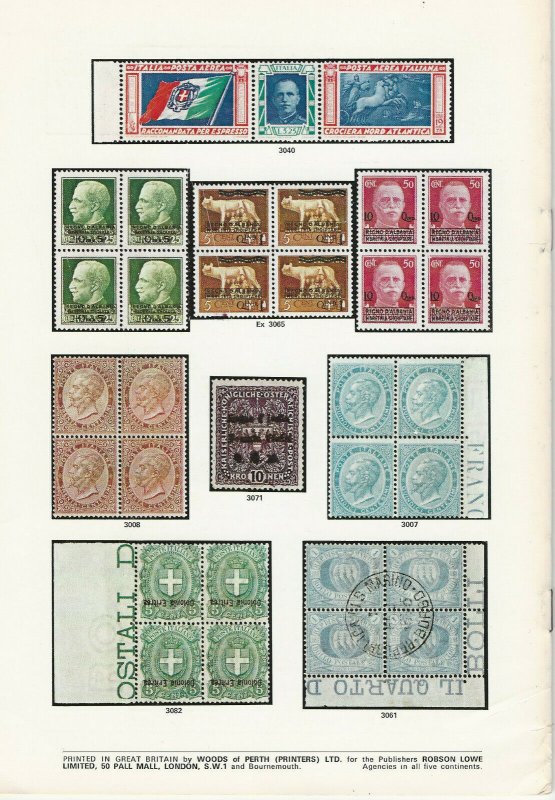 G. Colombo ITALIANA, Uncommon Market, Basel, Stamp Auction Catalog, Oct 30,1970