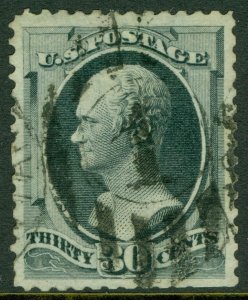 EDW1949SELL  USA 1873 Sc #165 VF Used Few scissor cut perfs Nice cancel Cat $140