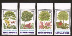 Singapore Sc 243-246 MNH. 1976 Wayside Trees cplt VF