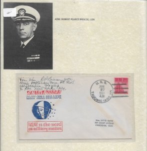 Vice Adm Robert Briscoe, USS Taconic AGC-17 to Cambridge, OH 1951 Signed (53204)