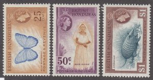 British Honduras #151-153 Mint