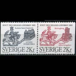 SWEDEN 1985 - Scott# 1538-9 Lund Cathedral Set of 2 NH