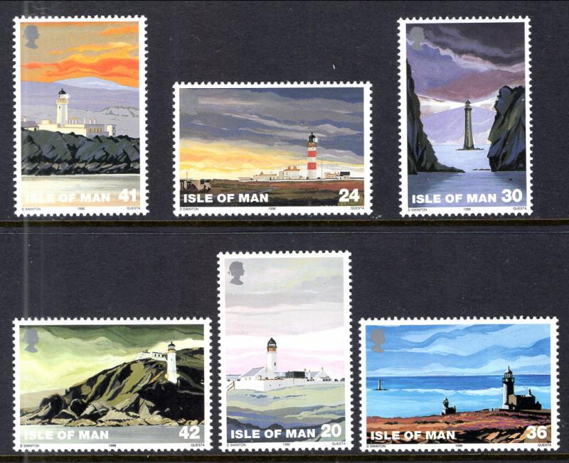 Isle of Man 666-671 Lighthouses MNH VF