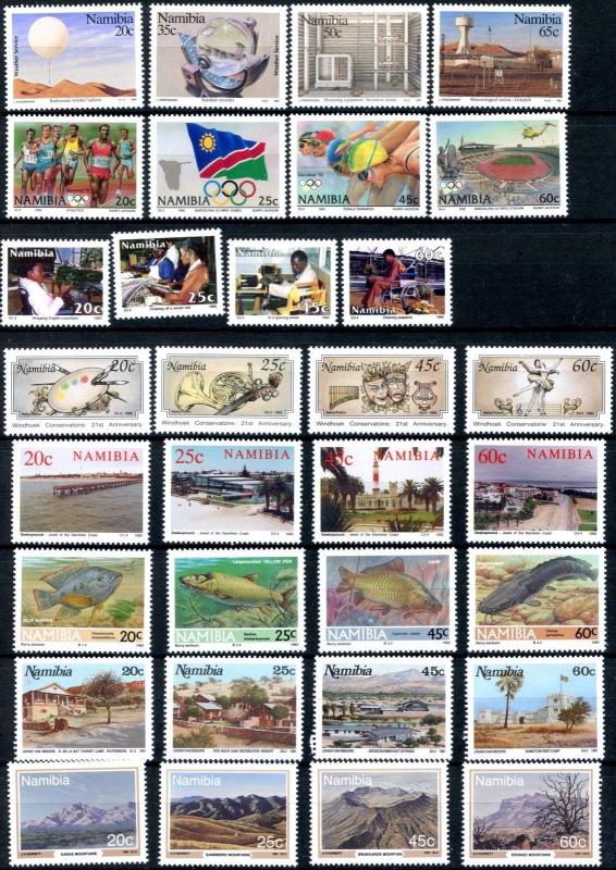 NAMIBIA Sc#659/754 1990-1993 Years Near Complete OG Mint NH