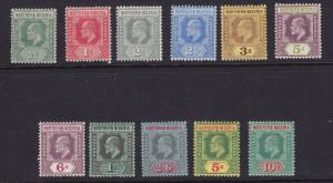 N. Nigeria Scott # 28 - 38 set VF OG mint hinged nice color cv $ 143 ! see pic !