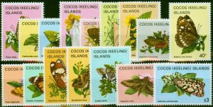 Cocos (Keeling) Islands 1982 Butterflies & Moths Set of 16 SG84-99 V.F MNH