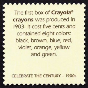US 3182d MNH VF 32 Cent Crayola Crayons Celebrate the Century 1900