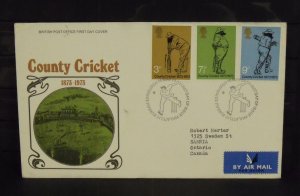 15445   GREAT BRITAIN   FDC # 694-696     County Cricket