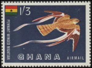 Ghana C1 - Mint-H - 1sh3p Pennant-winged Nightjar (1959) (cv $4.25)