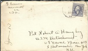 Mineral, Va to U.S. Marine Det., Naval Base #13 (Azores Islands) 1918 (M5511)