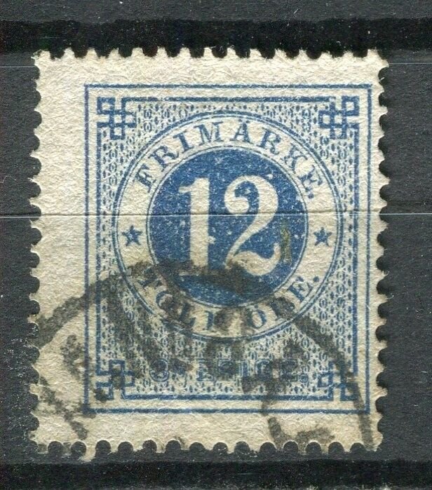 SWEDEN; 1872 early classic ' ore ' issue fine used 12ore. value