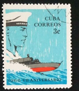 CUBA Sc# 1067  REVOLUTION ANNIVERSARY  3c  1966  used cto