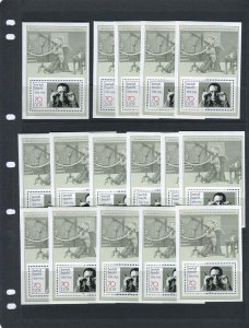 EAST GERMANY; 1988 excellent Brecht LOT of MINT MNH UNMOUNTED SHEETS x 32