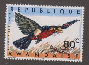 Rwanda 242 Double-Toothed Barbet  1967