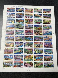 2002 US Postage Stamps #3561-3610 Mint Full Sheet Greetings From America Signed