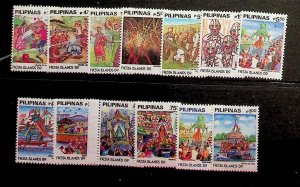 PHILIPPINES Sc 1986-97 NH ISSUE OF 1989 - FIESTA ISLANDS