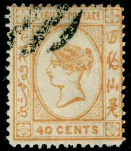 LABUAN SG57, 40c orange-buff, FINE USED.