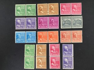 US Stamps - SC# 839 - 851 - MNH - Joint Line Pair - SCV = $139.90