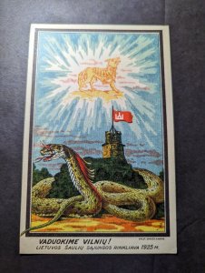 Mint Lithuania Postcard Lets Lead Vilnius Snake Castle