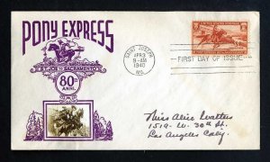# 894 First Day Cover addressed with Crosby cachet Saint Joseph, MO - 4-3-1940