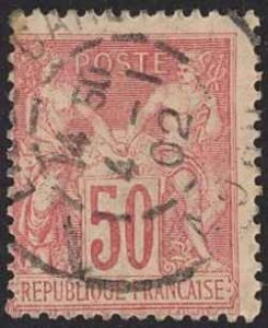 France Sc# 107 Used 1898 50c carmine, rose Peace and Commerce