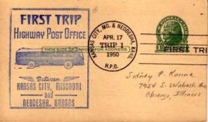 United States, Highway Post Offices, Missouri, Kansas