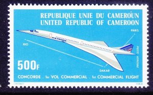 Cameroun C232 MNH Concorde & Route - Paris-Dakar-Rion de Janeiro Airmail