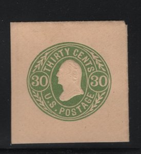 U72 XF unused full corner cut square with nice color cv $ 80 ! see pic !