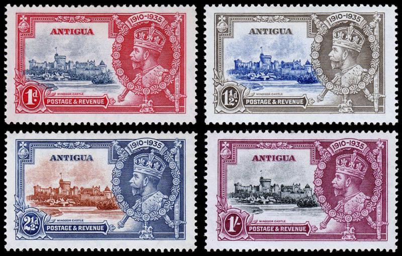 Antigua Scott 77-80 (1935) Mint H VF Complete Set, CV $20.25 M