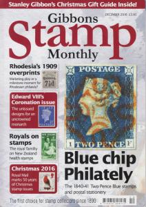 Gibbons Stamp Monthly - British Stamp Magazines, complete year 2016 - 12 issues