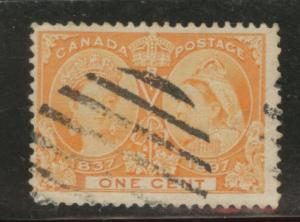 CANADA Scott 51 used 1897 1c Jubilee CV$8