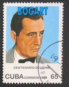 Cuba Sc# 3694 CENTENNIAL  CINEMA theatre movie Humphrey Bogart 65c 1995 used cto