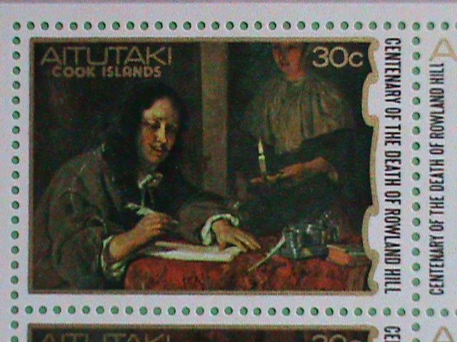 AITUTAKI -COOK ISLAND STAMP:1990-SC#1038 CENTENARY OF THE DEATH OF ROWLAND HILL-