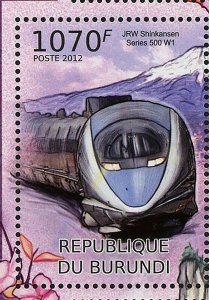 Japanese Train Stamp Super Xpress 700 Shinkansen Series E5 Tobu100 S/S MNH #2453