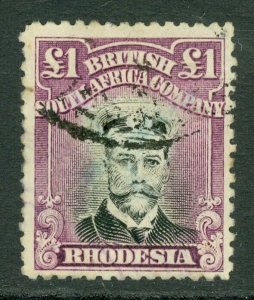 Sg 278 Rhodesia Black & Bright Purple Very Fine Used Small 2mm Closed-