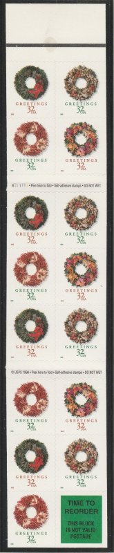 BK270 Wreaths Vending Bklt of 15 MNH $1 Shipping