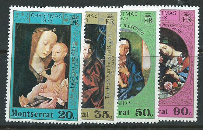 Montserrat SG 318 - 321 set  Christmas MLH