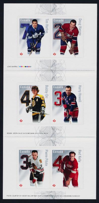 Canada 2787 Booklet MNH NHL Hockey, Original Six Canadian Defencemen, Sport