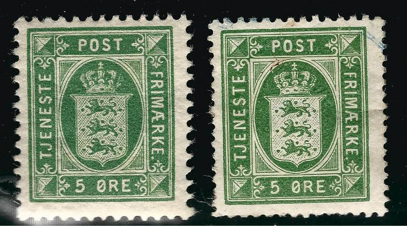 Denmark Nice SC O14 & O19 F-VF Mint OG SCV$3.85...Such a Deal!