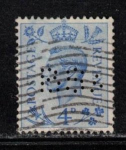 GREAT BRITAIN Scott # 285 Used - KGVI - With BSA Perfin