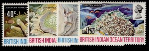 BRITISH INDIAN OCEAN TERRITORY QEII SG41-44, 1972 coral set, M MINT. Cat £15