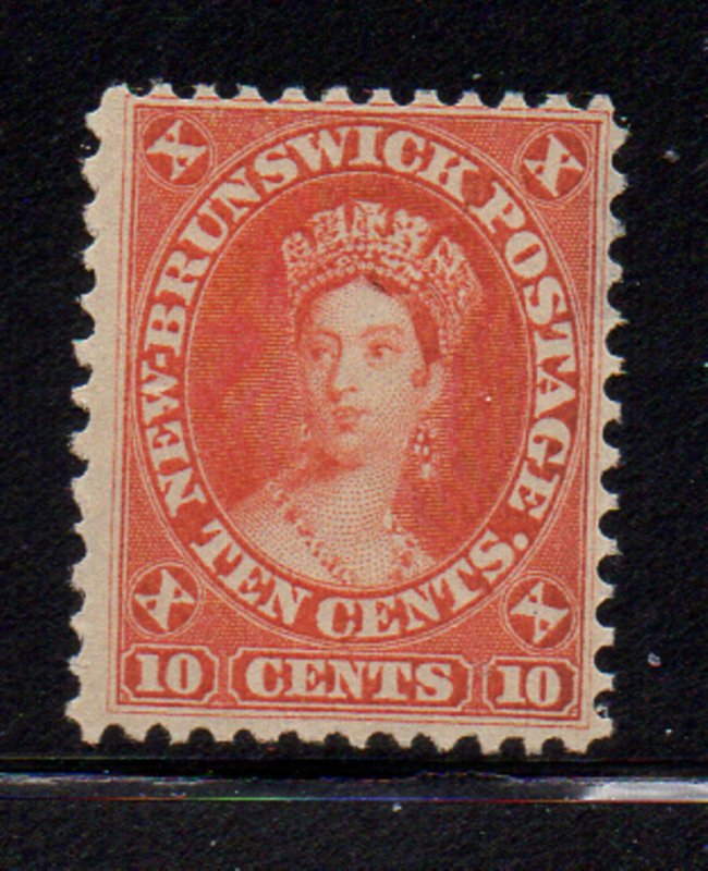 New Brunswick Sc 9 1860 10c vermilion Victoria stamp mint