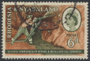 Rhodesia and  Nyasaland SG 38   Sc#  178   Used  Mining  see details  / scans 