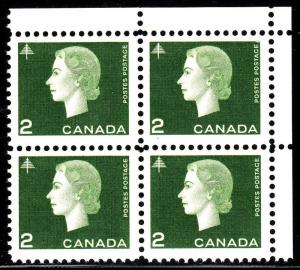 Canada 402  - MNH - Corner block of 4