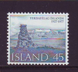 Iceland Sc 503 1977 Touring Club Stone Marker stamp mnt NH