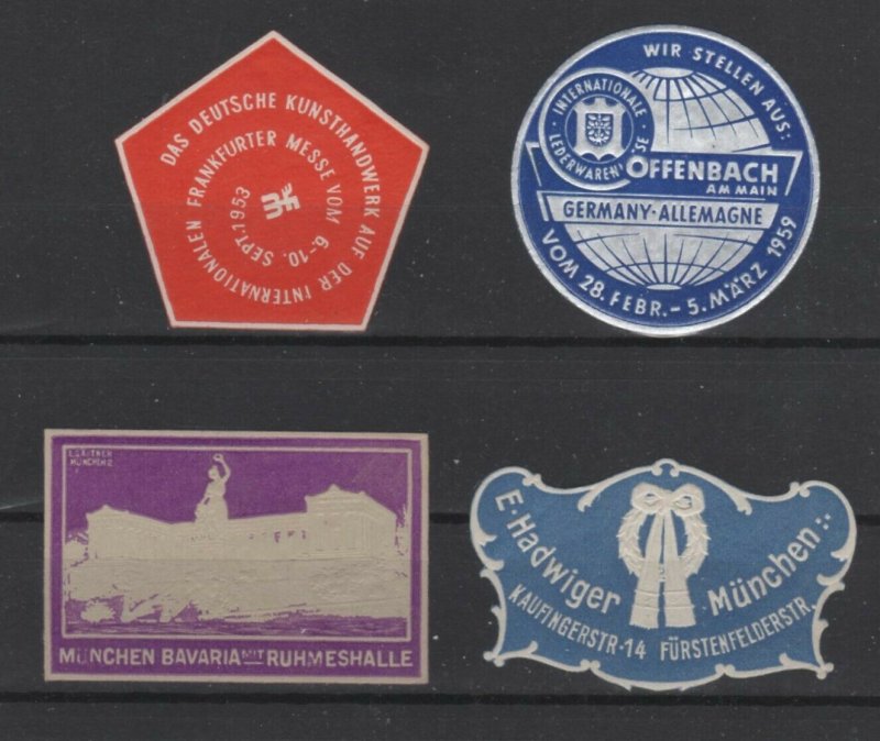 Germany- Lot of 4 Miscellaneous Embossed Seals