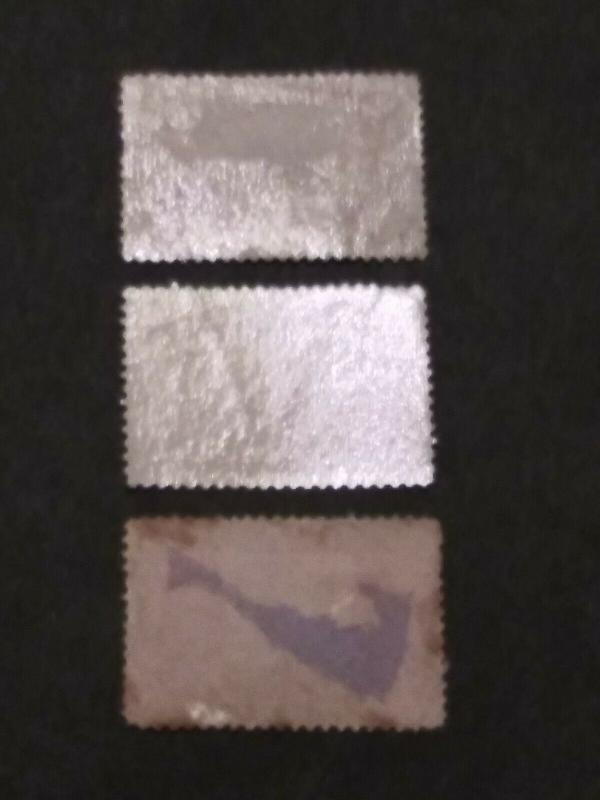 RIV: US 230(MH), 231(MNH) & 231v(Used) Singles lot 1893 Broken Hat mint 2F