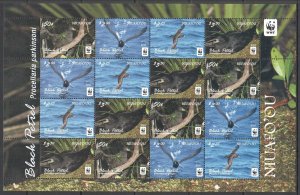 B0194 2016 Niuafo'Ou Wwf Fauna Birds Black Petrel 1Sh Mnh