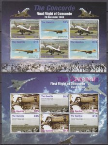 2006 Gambia 5693-94KL+5695-96KL Concorde 14,00 €​​​​​​​