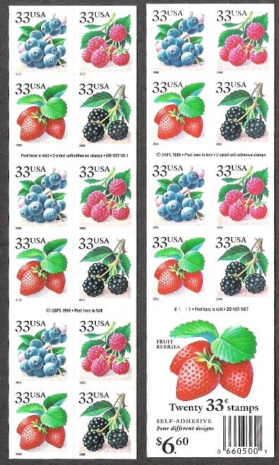 3294a-3297a 3297d BERRIES CONVERTIBLE 2000 YEAR DATE IMPRINT